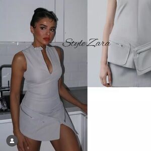 NWOT Zara Belted Shorted Dress with Pockets